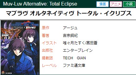 マブラヴ オルタネイティヴ トータル・イクリプス キャラクター誕生日
